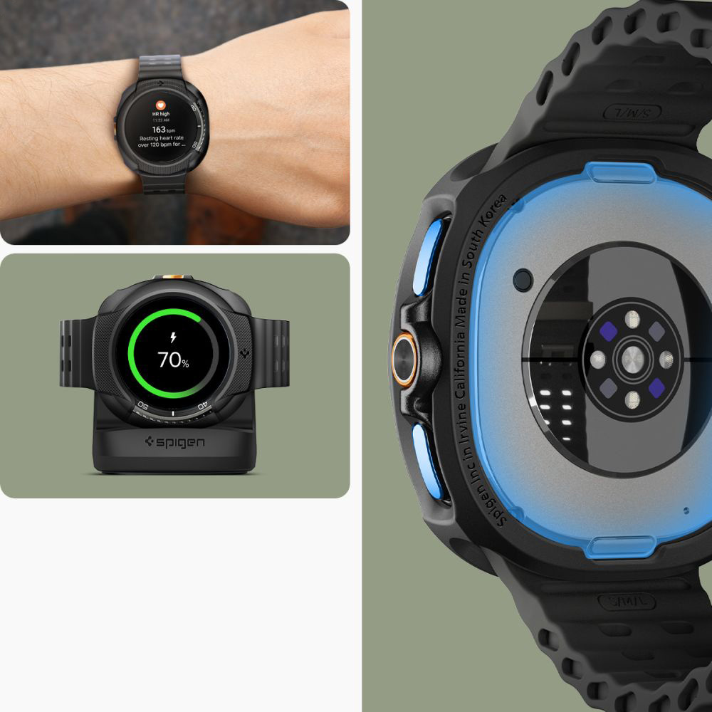 Etui Spigen Liquid Air do Galaxy Watch 8 Classic 46 mm, czarne